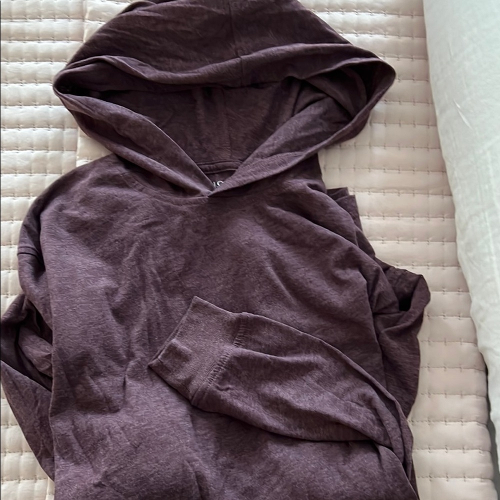 Men’s Purple Lind Sleeve Hoodie Tshirt M